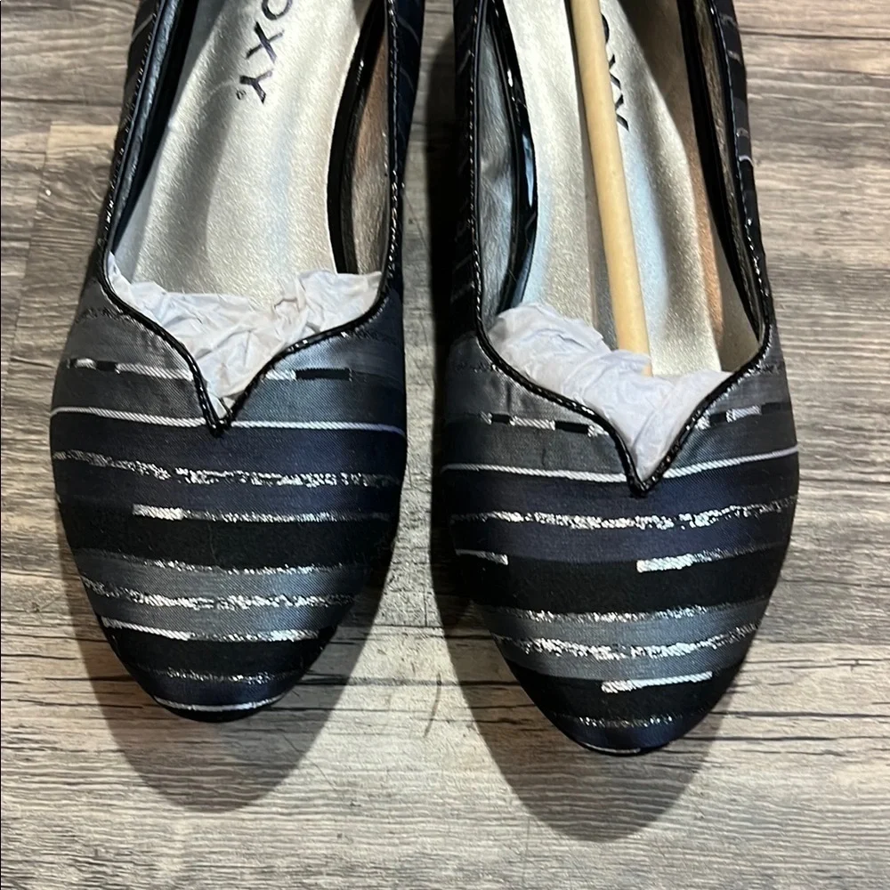 PROXY Black Striped Women's Shoes